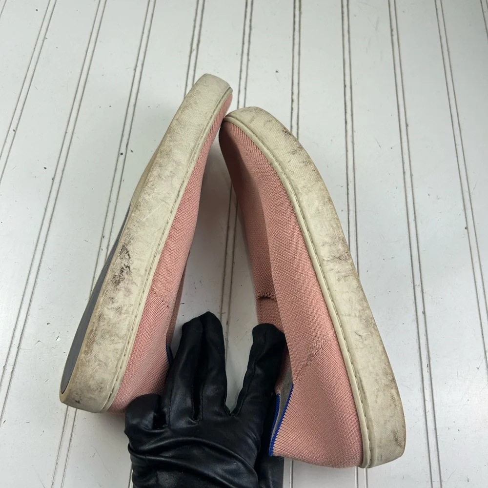 Rothy's Womens The Sneaker Coral Pink Slip On Comfort Shoes Size 9